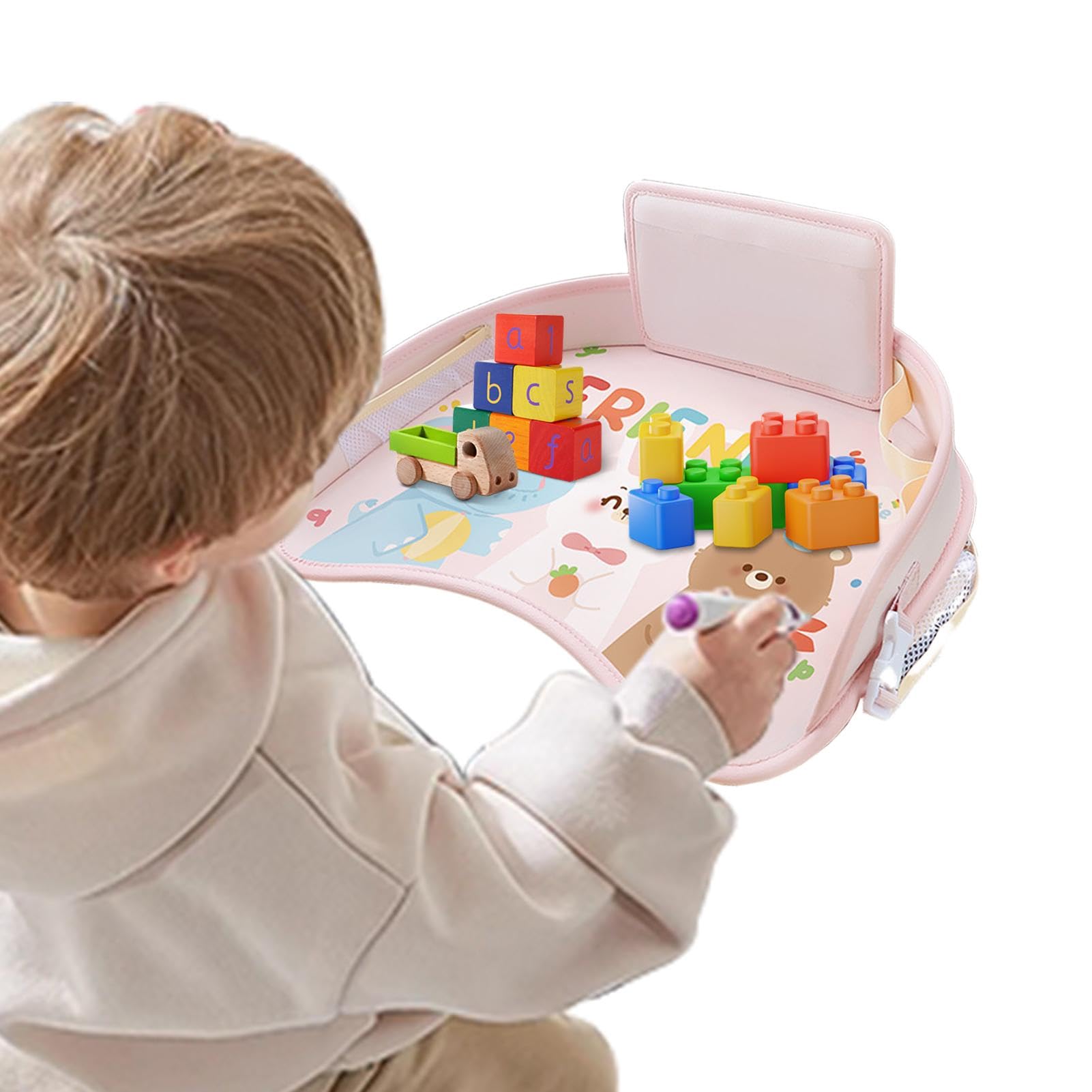 Generico Vassoio per seggiolino Auto per Bambini, Vassoio per seggiolino Auto per Viaggi per Bambini | Vassoio per seggiolino Auto per Bambini Impermeabile per Cartoni Animati,Vassoio da Viaggio per