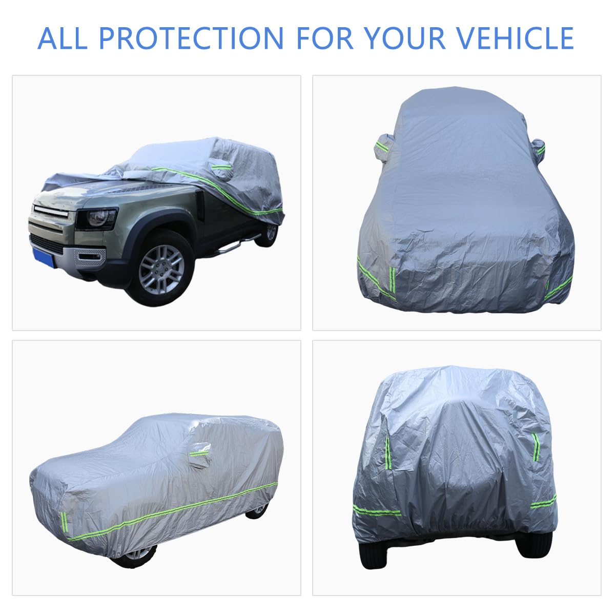 Parasol Delantero Plegable Parasol Reflectante Plegable Para Land Rover Defender (2009-2018) - Plateado, Fácil Instalación Parasol Plegable Para Coche