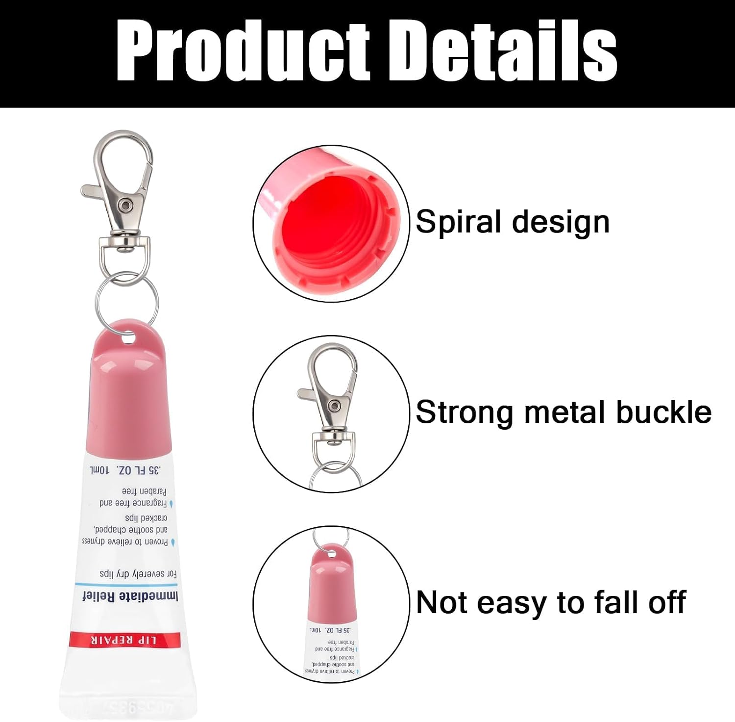 Keychain Cap for Aquaphor, Lip Gloss Keychain Compatible with Aquaphor 0.35 Oz for Women Men Keyring Decoration