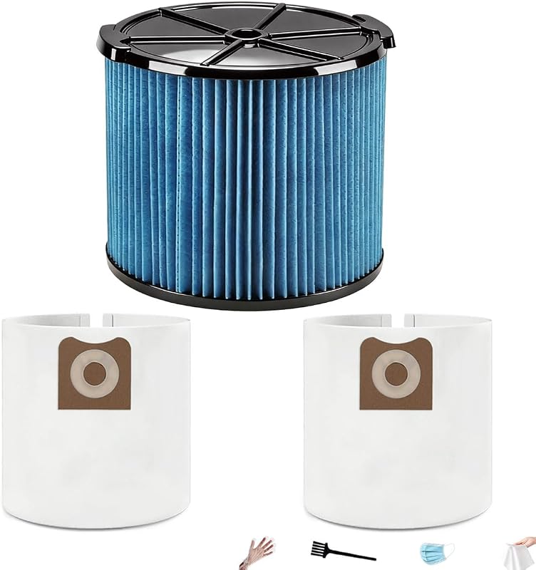 VF3500 filter for ridgid shop vac，Replacement Compatible with ridgid shop vac filter - Fits WD3050, WD4070, WD4080, WD4522, 4000RV and 4500RV models，With 2 pack for rigid vf3501 replacement bags