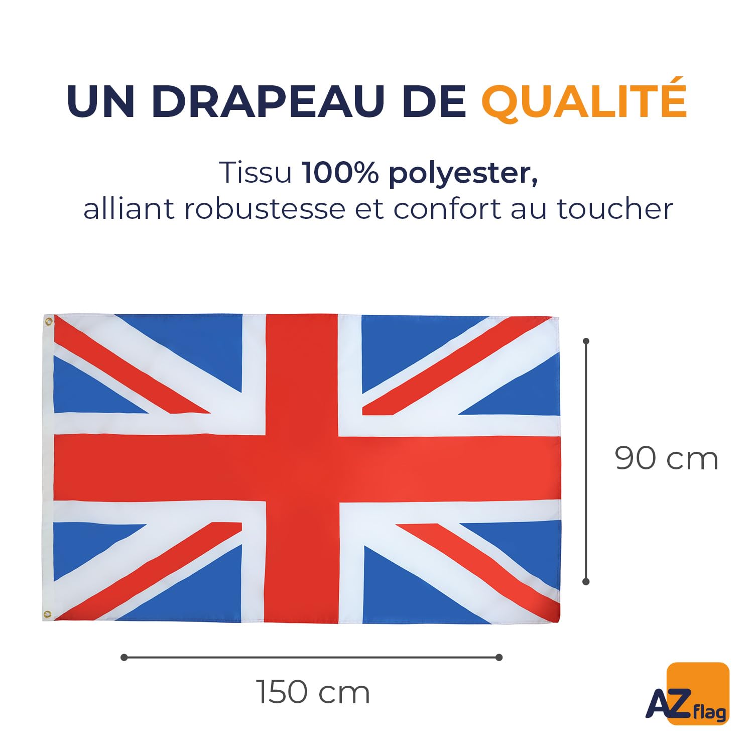 Drapeau Royaume-Uni 150x90cm - Polyester Avec œillets Métalliques
