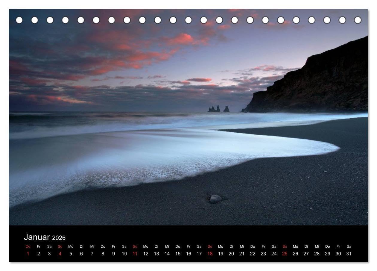 Island - Iceland (Tischkalender 2026 DIN A5 quer), CALVENDO Monatskalender: Bilder von den faszinierenden Landschaften einer großartigen, ... so konzentriert findet. (CALVENDO Natur)