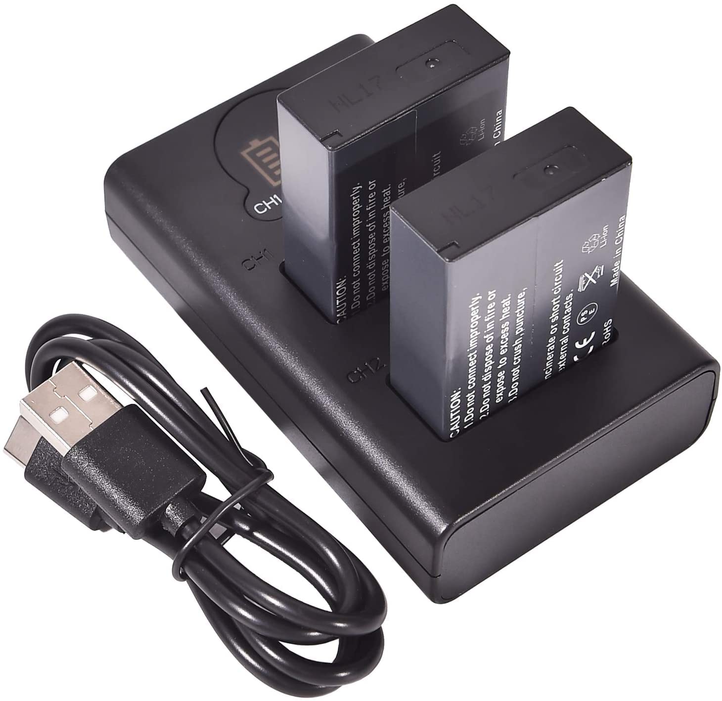 Kit DSTE 2 Batterie LP-E17 + Doppio Caricatore USB | 1300mAh Per Canon R10, EOS M3, M5, 77D E Altri - copertina