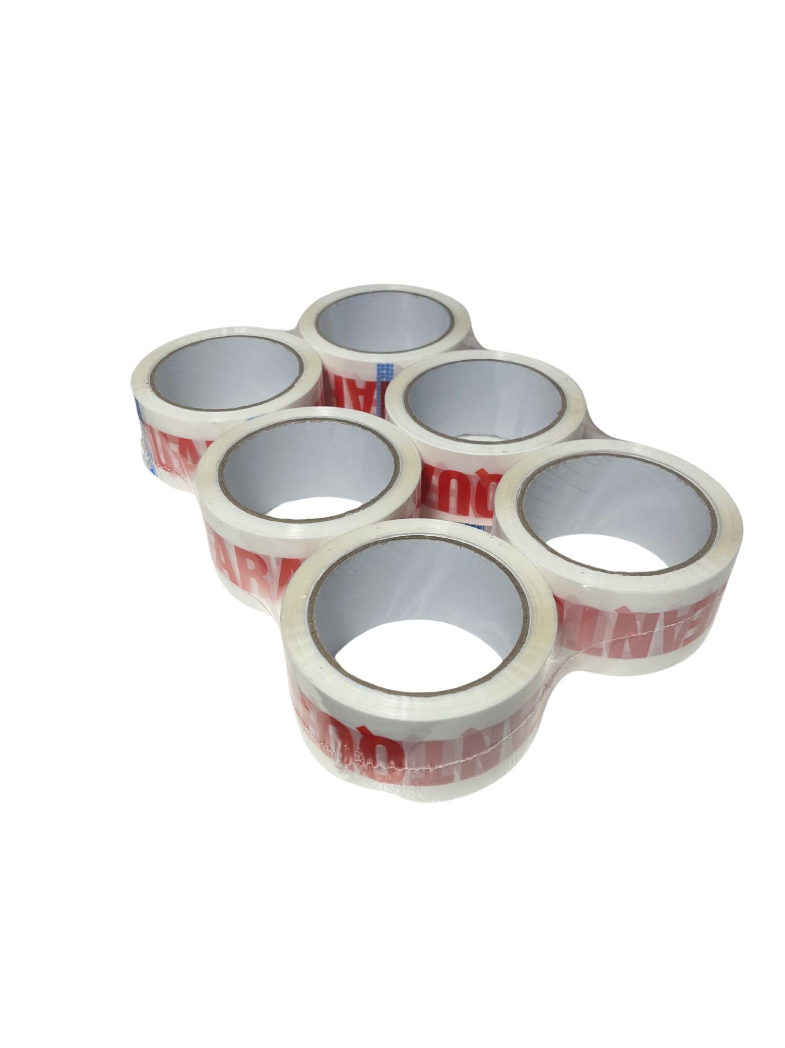 Agritel Quarantine Printed Tape – 48mm x 66m – White with Red Safety Warning – Self-Adhesive Packaging Tape for Warehouses & Food Production – Pack of 6 Rolls