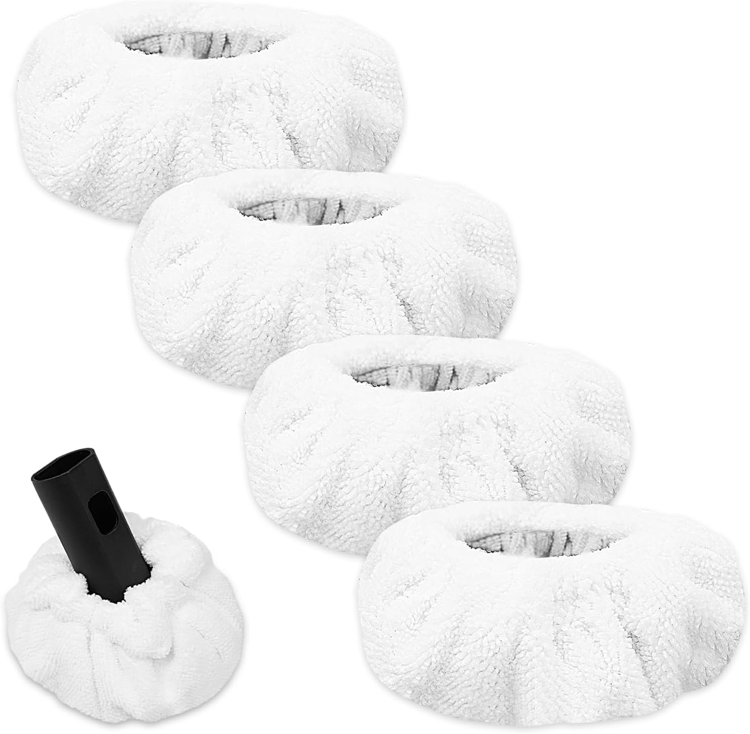 Reusable Microfiber Pads Compatible with Dupray Neat Steam Cleaner Replacement Mop Cleaning Pads, Reusable Cloths and Small Bonnets, 6+6 Pack