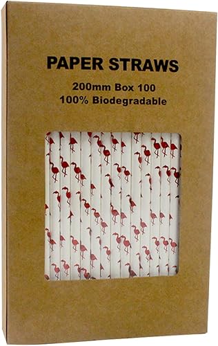 Miniatura 8 de 100 Pack Birch Bark Biodegradable Paper Straw for Birthdays, Weddings, Baby Showers Cyber Holiday 2019 Celebrations and Parties