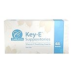 Carlson - Key-E Suppositories, 30 IU (20 mg) Vitamin E Suppository, Moisturizes & Nourishes, for Women and Men, 48 Count