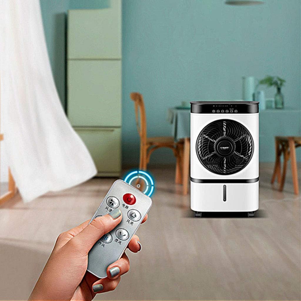 Portable Air Conditioner Fan 65W/125W Personal Air Cooler Mini Air Conditioner with 10 Ice Bags and Remote Control 12H Timing 7L Water Tank for Home Bedroom Office (with Transformer Small)