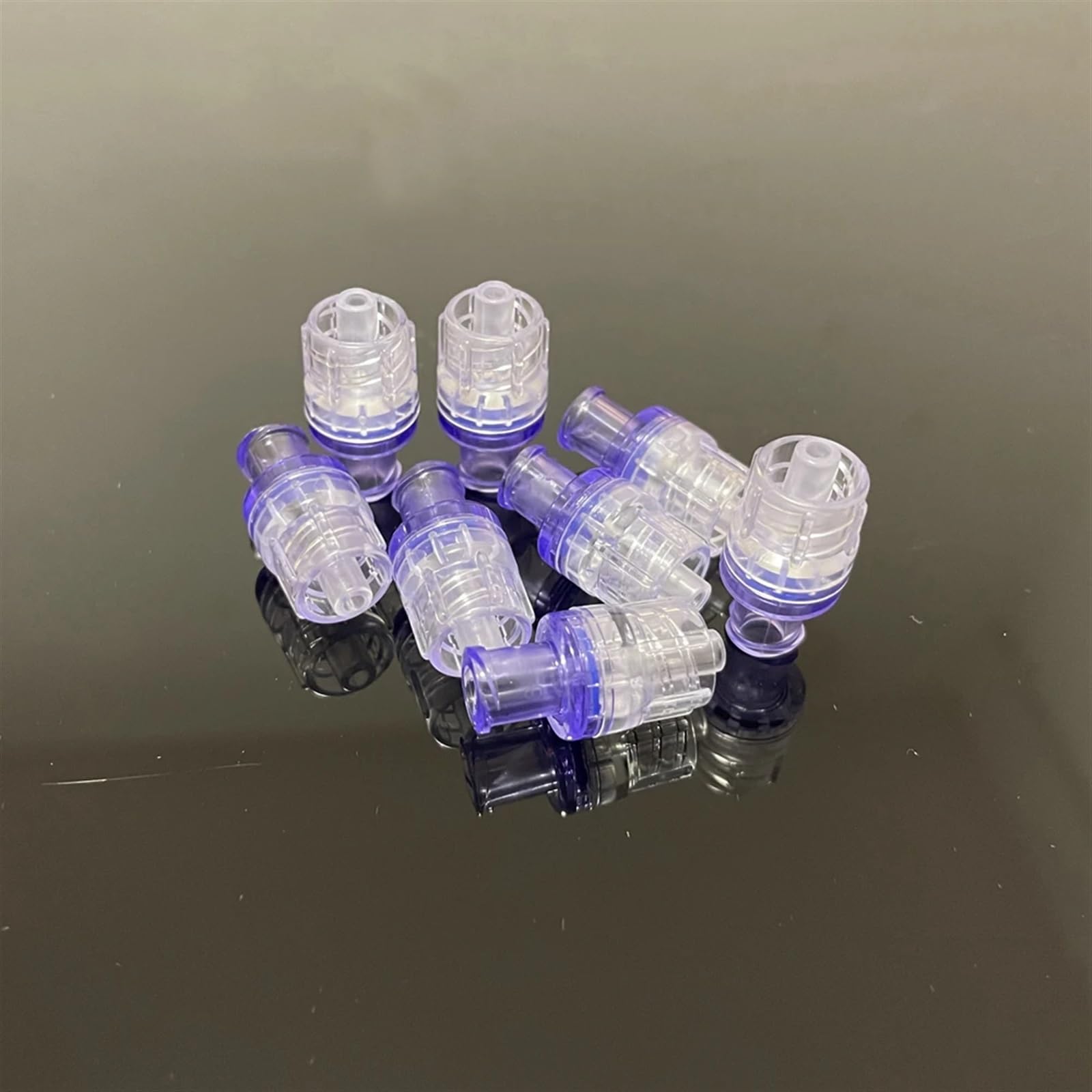 Válvula de retención diafragma Luer Lock, Macho y Hembra, plástico Grado médico, 10 Uds