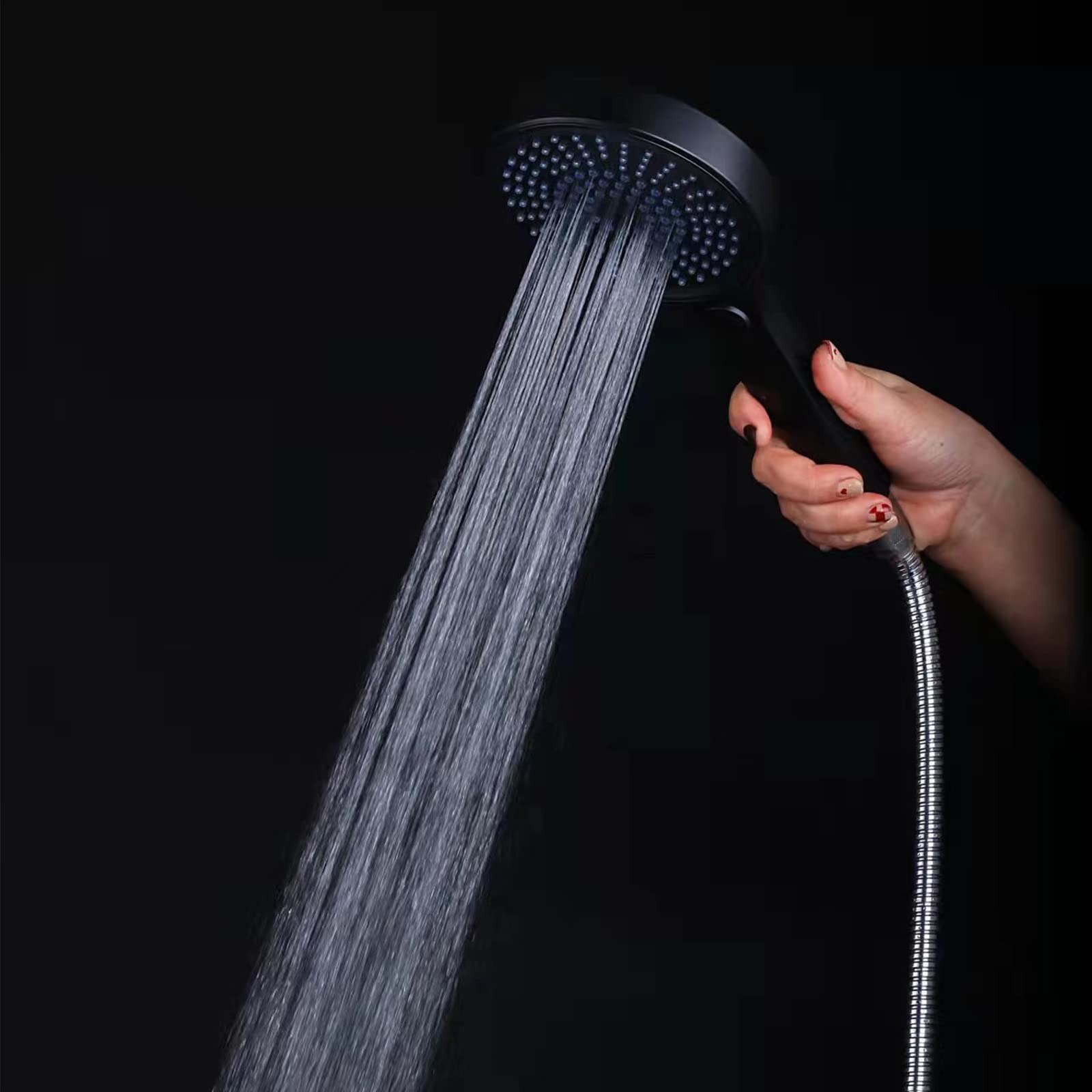 Soffione Doccia, Soffione Doccia A Risparmio Idrico, con 3 Funzioni Getto, Doccetta ad Alta Pression, Mattoni in Porcellana E Animali Domestici (Soffione Doccia Senza Tubo), Cromo
