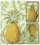 Entertaining with Caspari Bridge Playing Card Gift Set, Royal Pineapple, 3 Set (GS114)