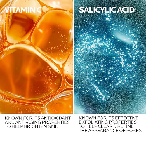 Image of La Roche-Posay Pure 12% Vitamin C Serum For Face With Hyaluronic Acid & Salicylic Acid, Hydrating Face Serum, Boost Radiance & Reduce Wrinkles, 2 Formulas for Normal or Oily Skin Control