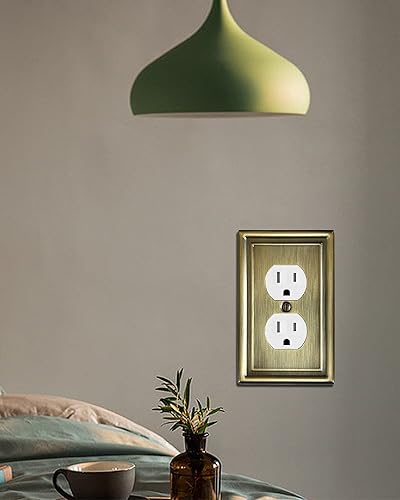 Miniatura 7 de ZILLSEA Placa de pared de latón antiguo, placa de pared dúplex de metal de una sola banda, resistente a la corrosión, paquete de 4, tamaño mediano