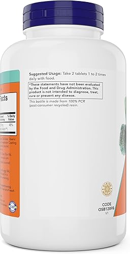 Miniatura 3 de Now Foods Glicinato de magnesio, 240 tabletas (paquete de 2) - Apoya las funciones musculares y nerviosas saludables - Sin OMG