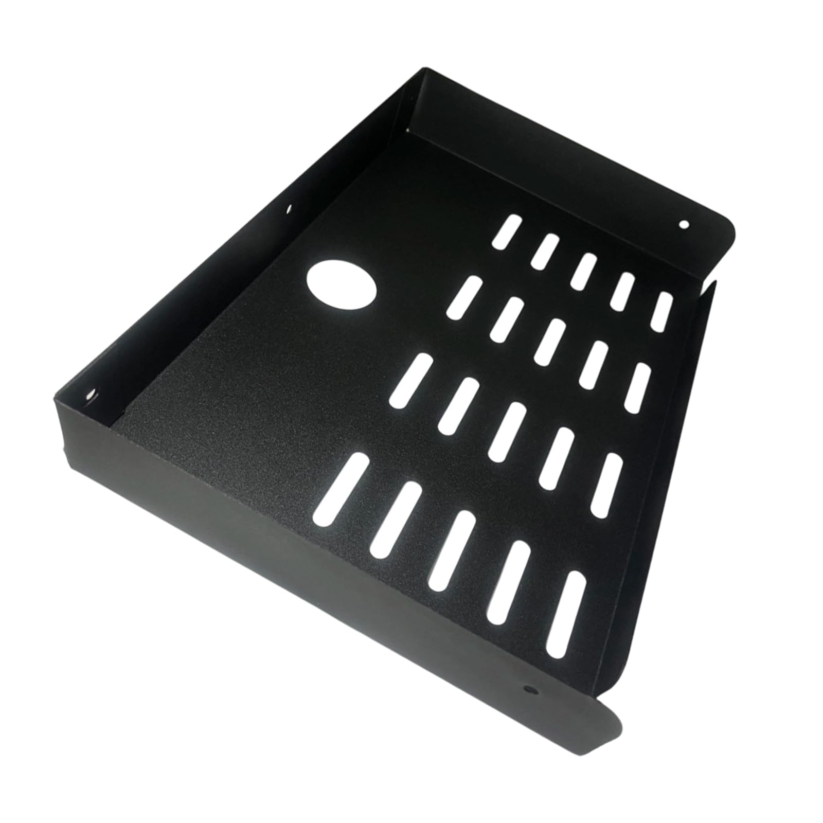 Estante flotante de hierro negro para enrutador y caja de cables