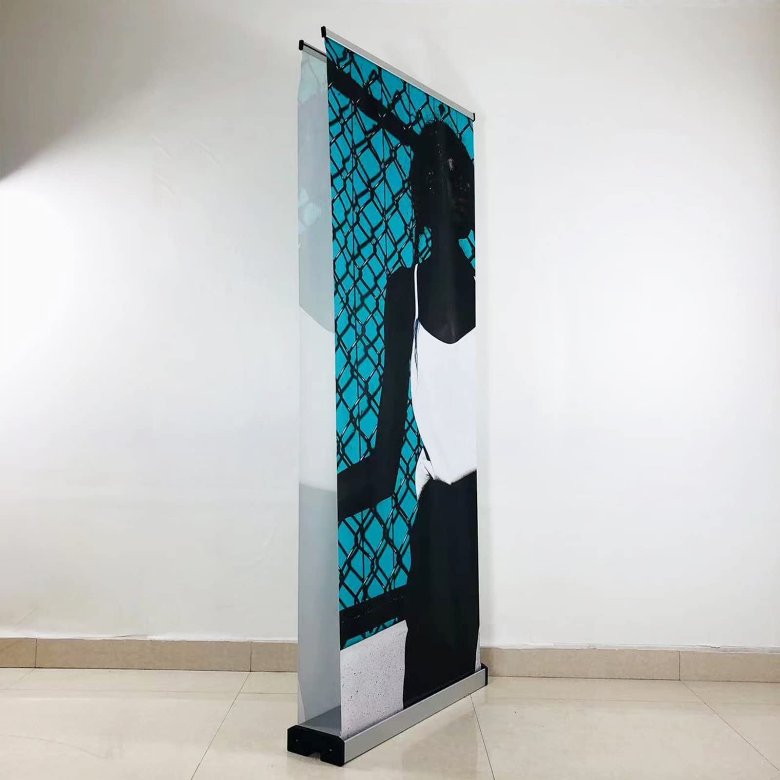 33½x80inch Double sided Retractable Roll up Banner Stand Conference Display Trade Show Promotion Sign (33½"x80 Double sided)