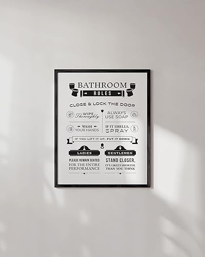 Miniatura 199 de HAUS AND HUES Decoración Divertida de Baño – Arte de Pared de Barba y Mullet, Letrero Humorístico de Baño, Impresión de Pared Divertida para Baño o