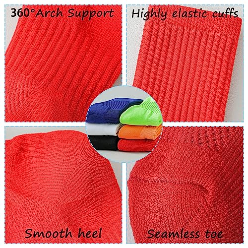 Kids Soccer Socks Baseball Socks with Cushioned Sole Knee High Socks for Youth Boys Girls 2 Pairs2