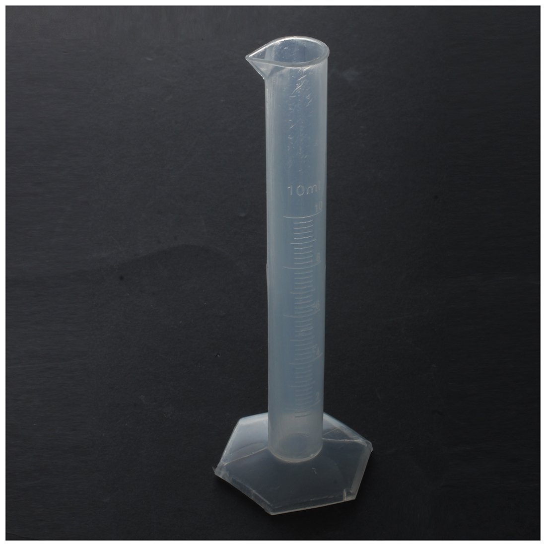 Huusuei Labor-Hex- 10 mL pomiar płynu tworzywo sztuczne cylinder miarowy szkło pomiarowe