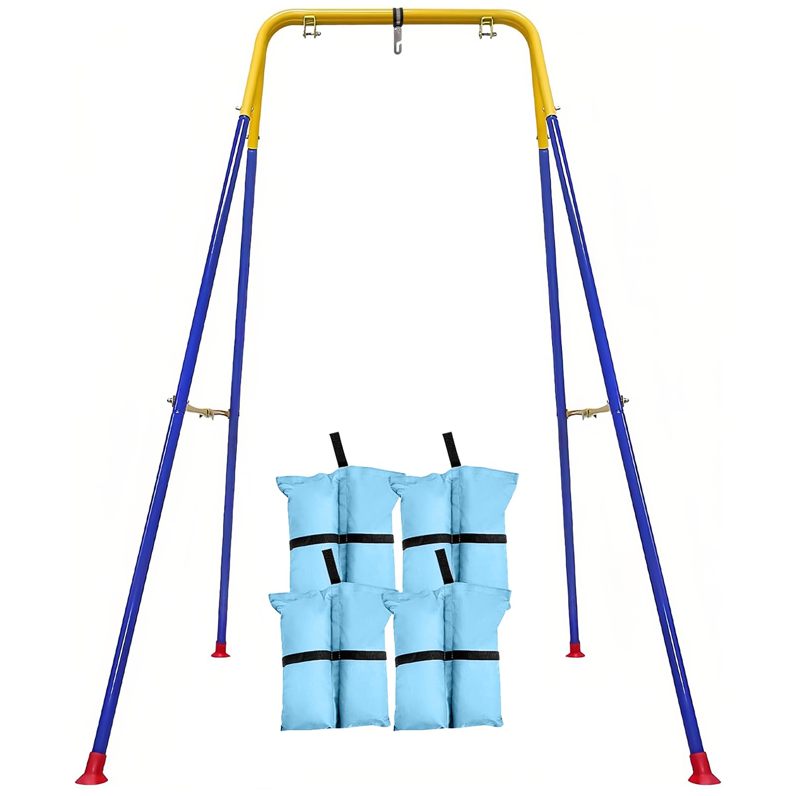 Swing Stand for Kids,Foldable A-Frame Swing Frame with 4 Sandbags,Indoor/Outdoor for Backyard Fits for Most Toddler/Baby Jumper/Hammock Chair