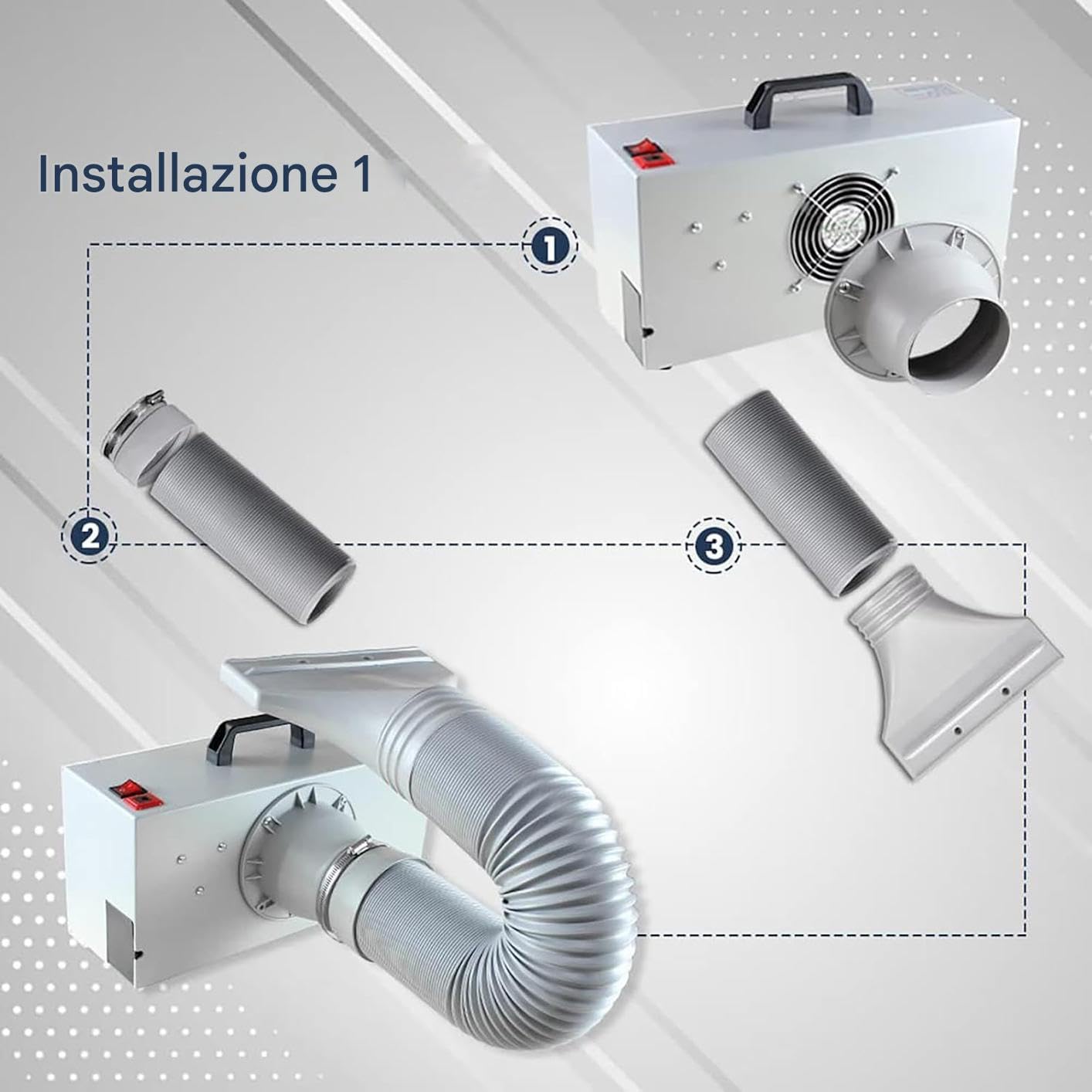 Kit Di Ventilazione Per Finestra Per Climatizzatore Portatile,Kit Di Canalizzazione Per Condizionatori Portatili | Adattatore Di Ricambio Per Ventilazione Finestra Per Camera Da Letto, Soggiorno,