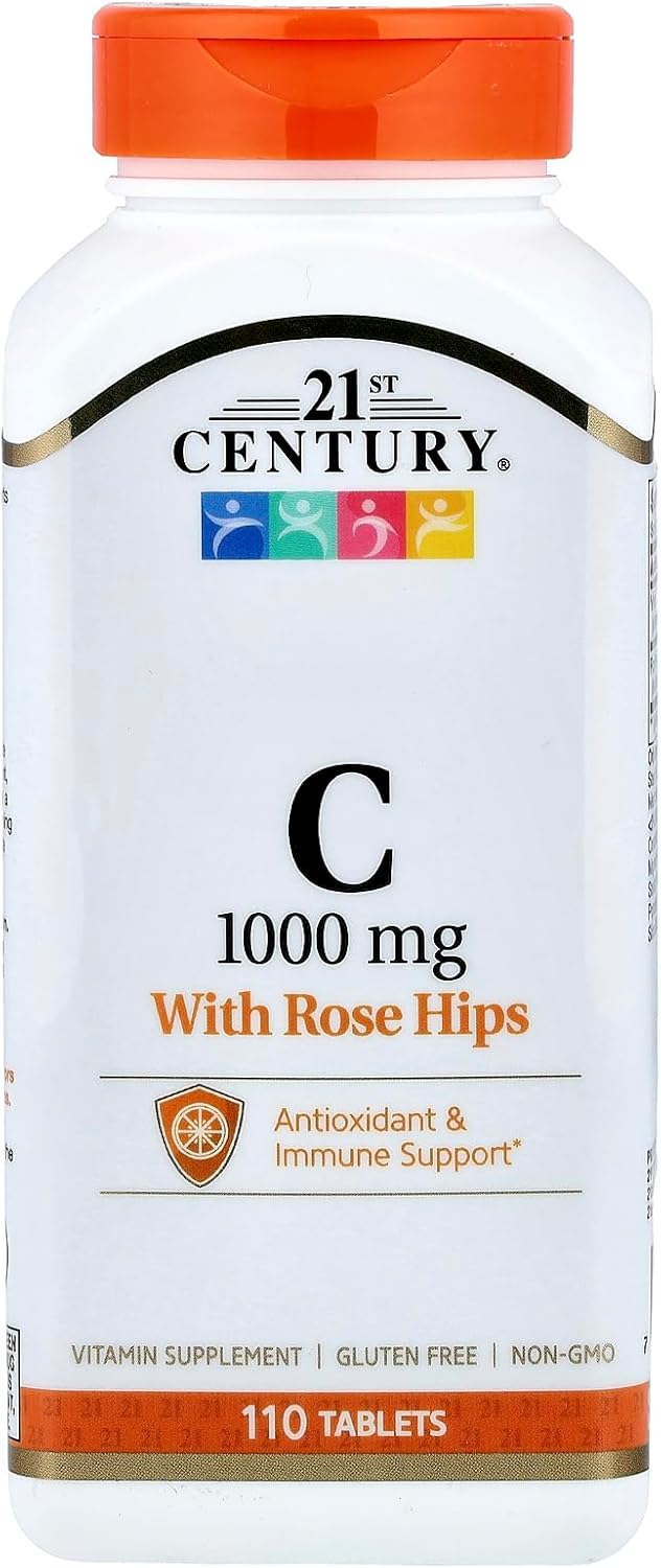 21st Century Natural C 1000 with Rose Hips Caplets, 110 Count (22383)