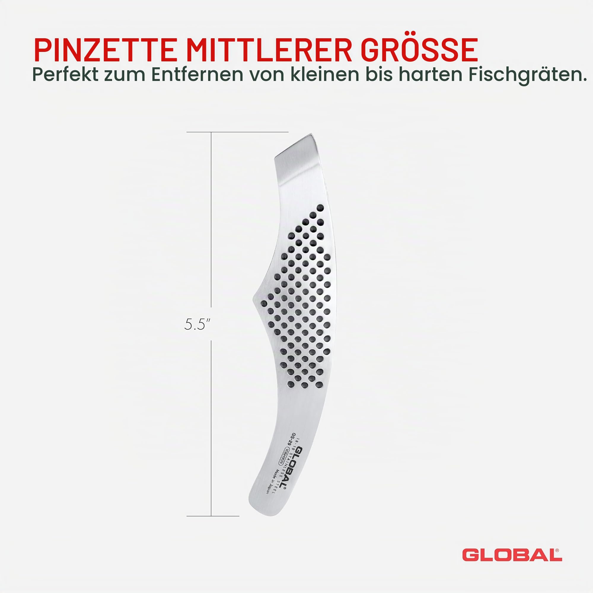 Global GS-29 Fischgrätenpinzette, 12 cm
