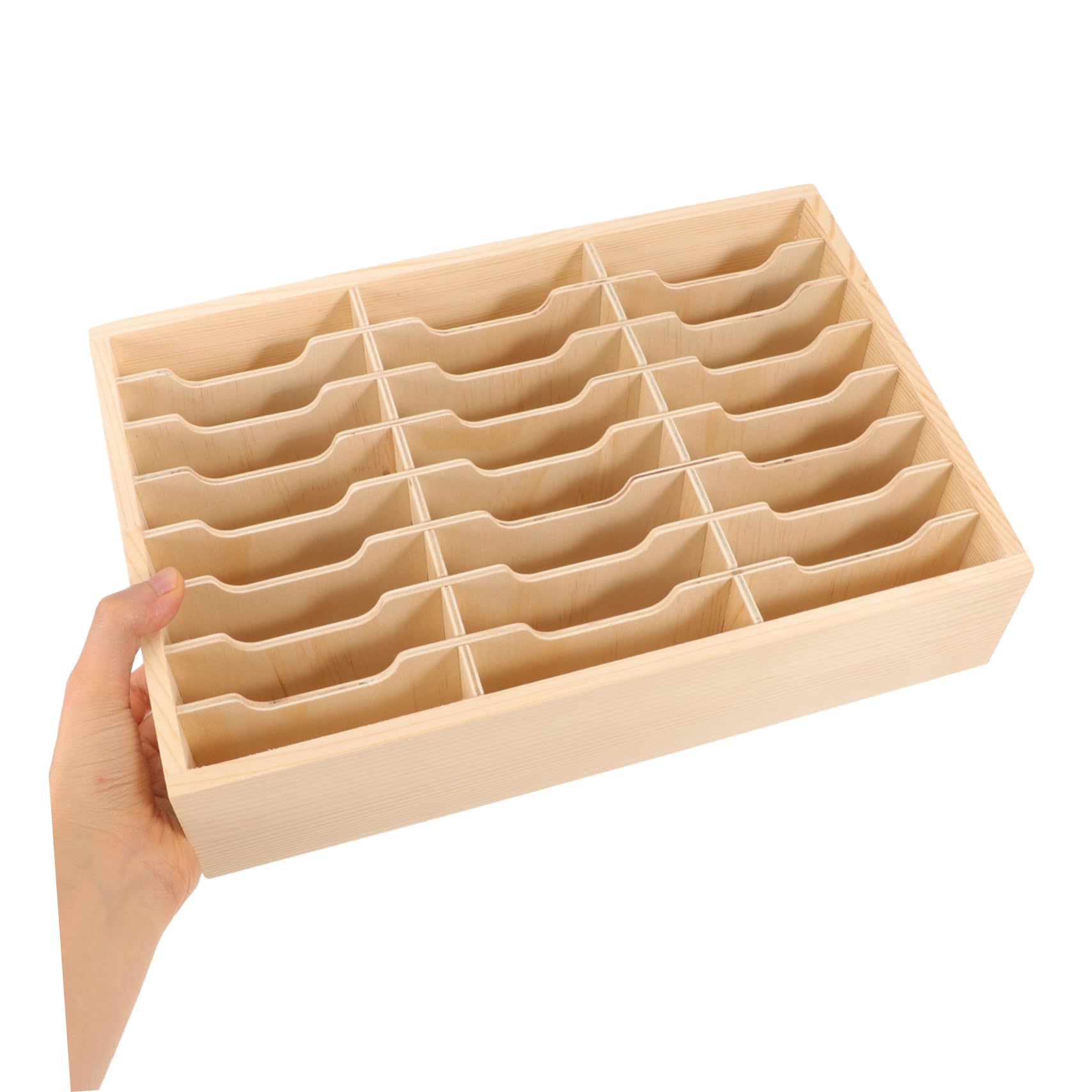 Soporte Multifuncional Móvil De Madera Con Múltiples Compartimentos Caja Organizadora De Escritorio Para Aula Oficina y Hogar Almacenamiento Ordenado De Teléfonos Celulares