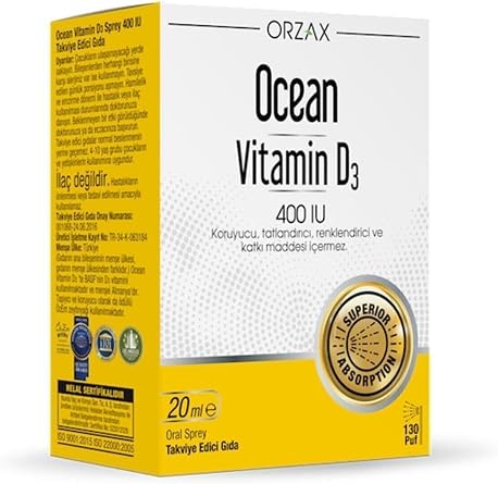 Ocean Vitamin D3 400 IU Oral Sprey, 20 ml
