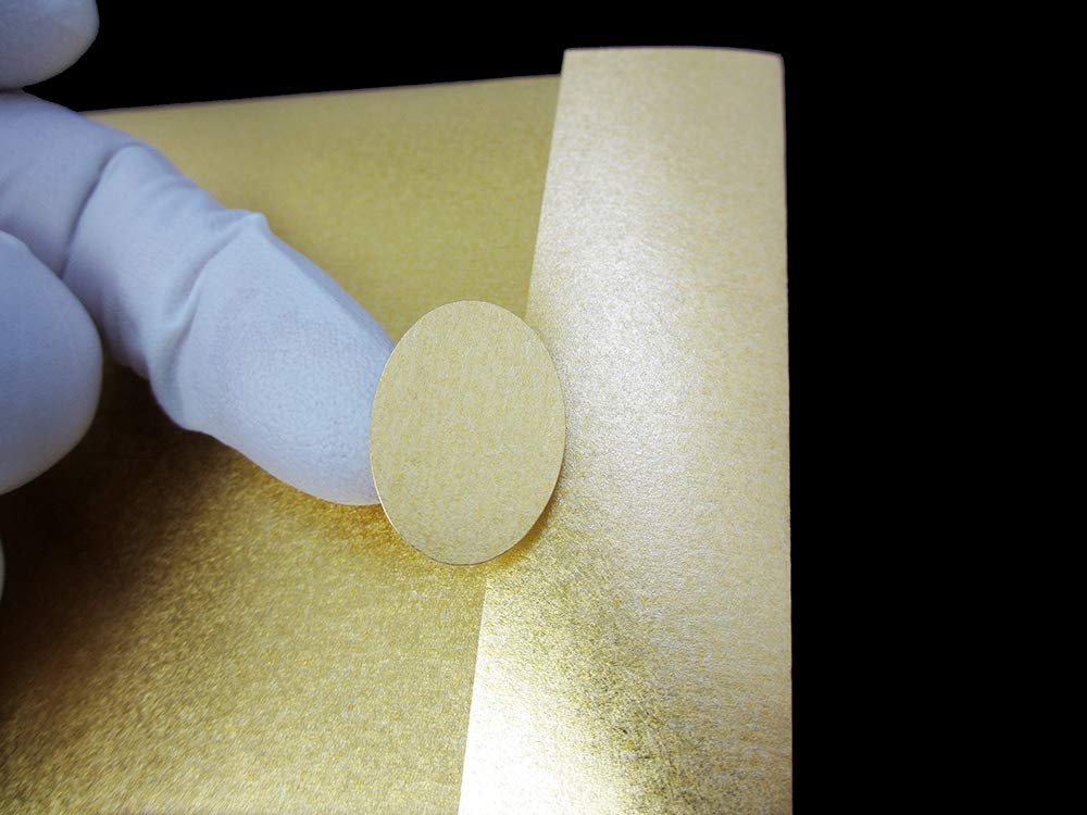 Amazon.co.jp: 【金の封筒+金のシール付 】艶消しゴールド 日本製