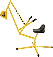 The Big Dig Ride-On Excavator Toy: 360° Swivel Sandbox Digger for Kids 3+, Durable Metal for Beach & Backyard Play