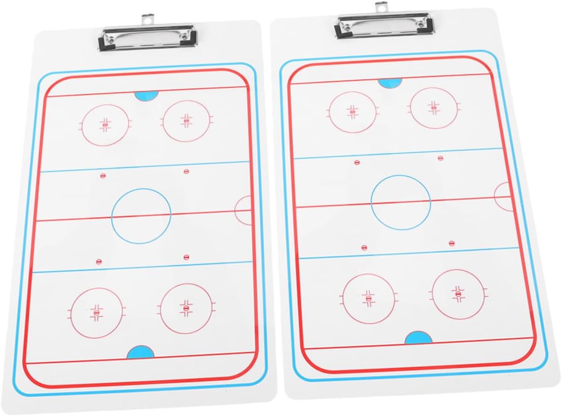Toyvian 2pcs Hockey Clipboard Whiteboard for Reusable Boards for Strategy Demonstration and Commanding Portable Sports Equipment for Hockey and Football