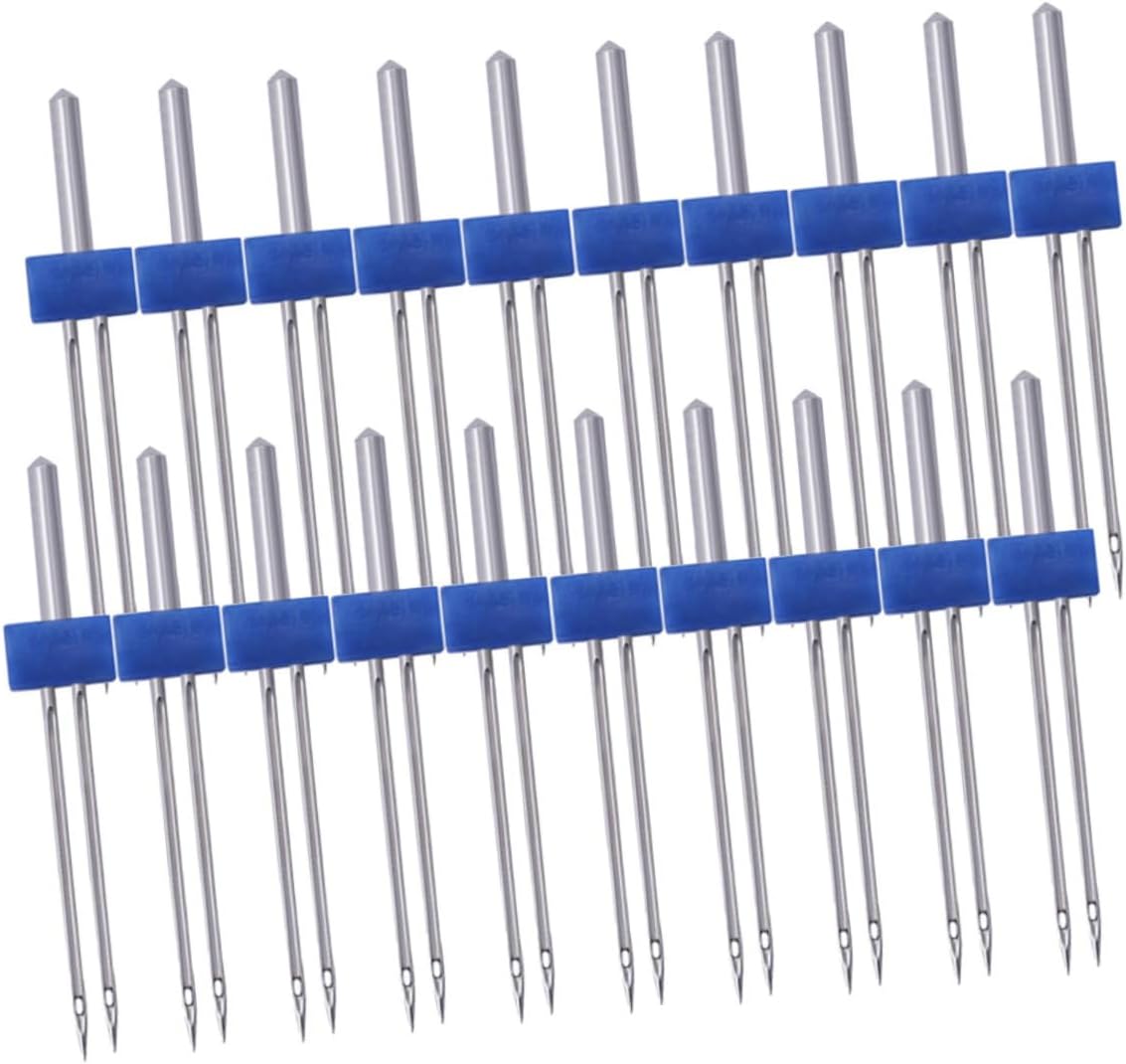 NUOBESTY 1bag Electric Multi-Function Twin Needles Kit Double Needles for Household Sewing Machines Durable and Easy to Use for Knitting and Decorative Stitching