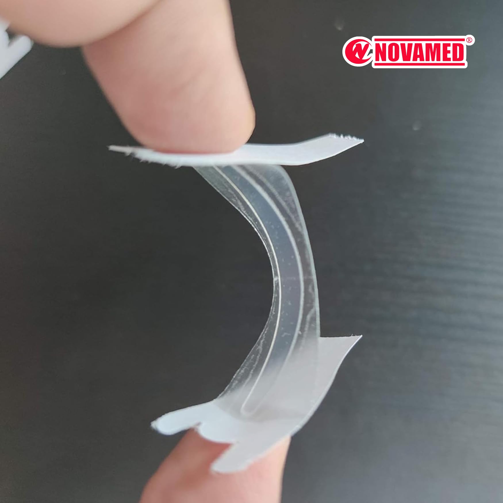 Novamed Congestion Relief Nasal Strips Invisible Nasal Strips, Anti Snoring, Breathing Enhancement, No Medicine or Chemicals, Instant Relief, Transparent (10s)