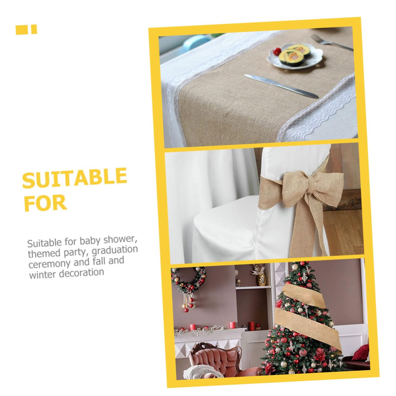 2 Rollen Natürliche Juteband Breit Vielseitiges DIY Dekoband für Geschenkverpackung Hochzeit Party Shower und Saisonale Tischdeko Glatte Oberfläche ohne Falten Basteln mit Robustem