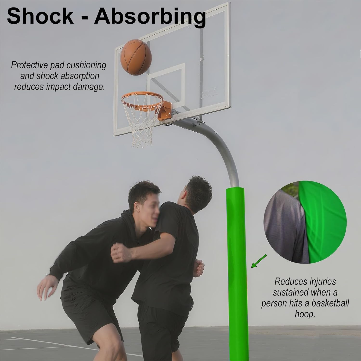 Basketball Pole Pads for Round Pole, Column Wrap Protection Pad, Easy to Clean Pole Pads, Weatherproof Goal Padding Pole for Basketball