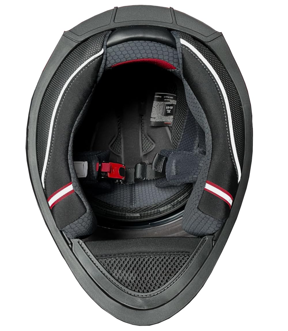 Integralhelm Motorradhelm Rallox M69-Bl schwarz grau blau matt Helm S M L XL