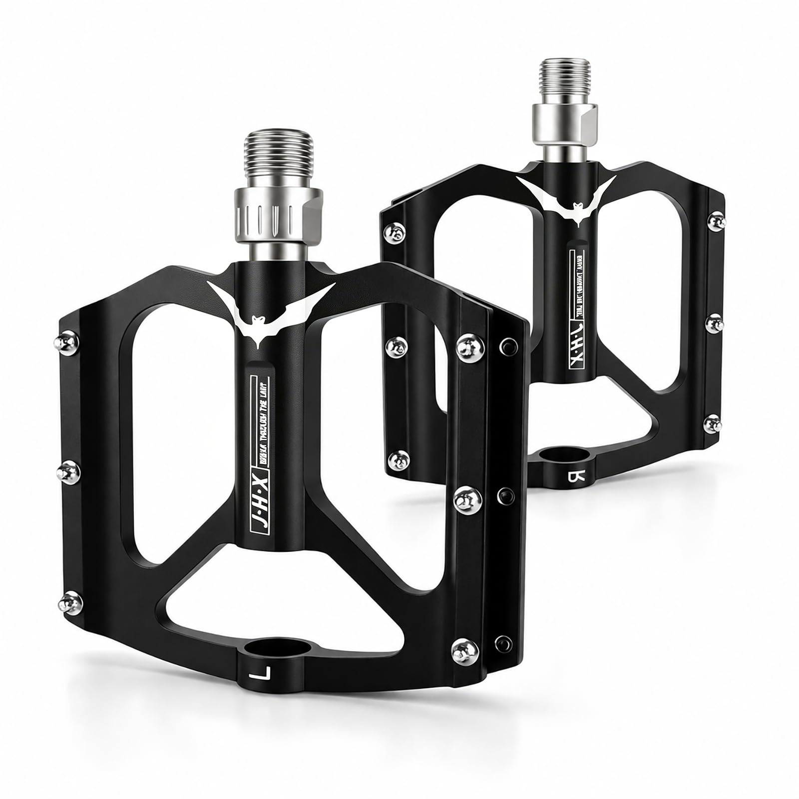 Fahrradpedale, leichtes Aluminium, 1,4 cm Pedale, doppelt versiegeltes Lager, verstärkt mit rutschfesten, flachen Fahrradpedalen, MTB, Mountainbike, Rennrad, BMX, geeignet für