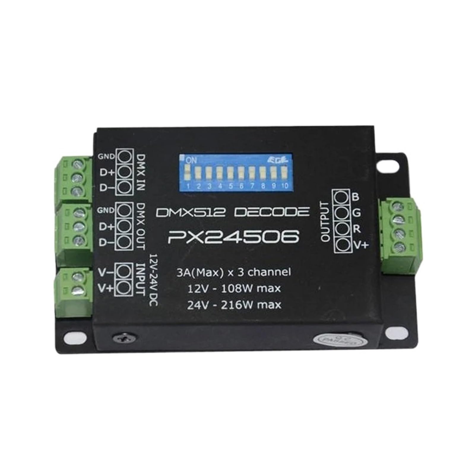 Controlador atenuador LED PX24506 de alta precisión para tira LED RGB