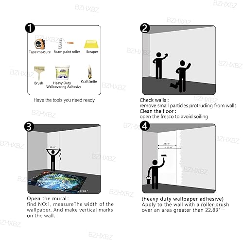 Miniatura 5 de Fondo de pantalla de bosque encantado en 3D con diseño de castillo de ensueño, para habitación de niños, murales de cascada para niños y niñas,