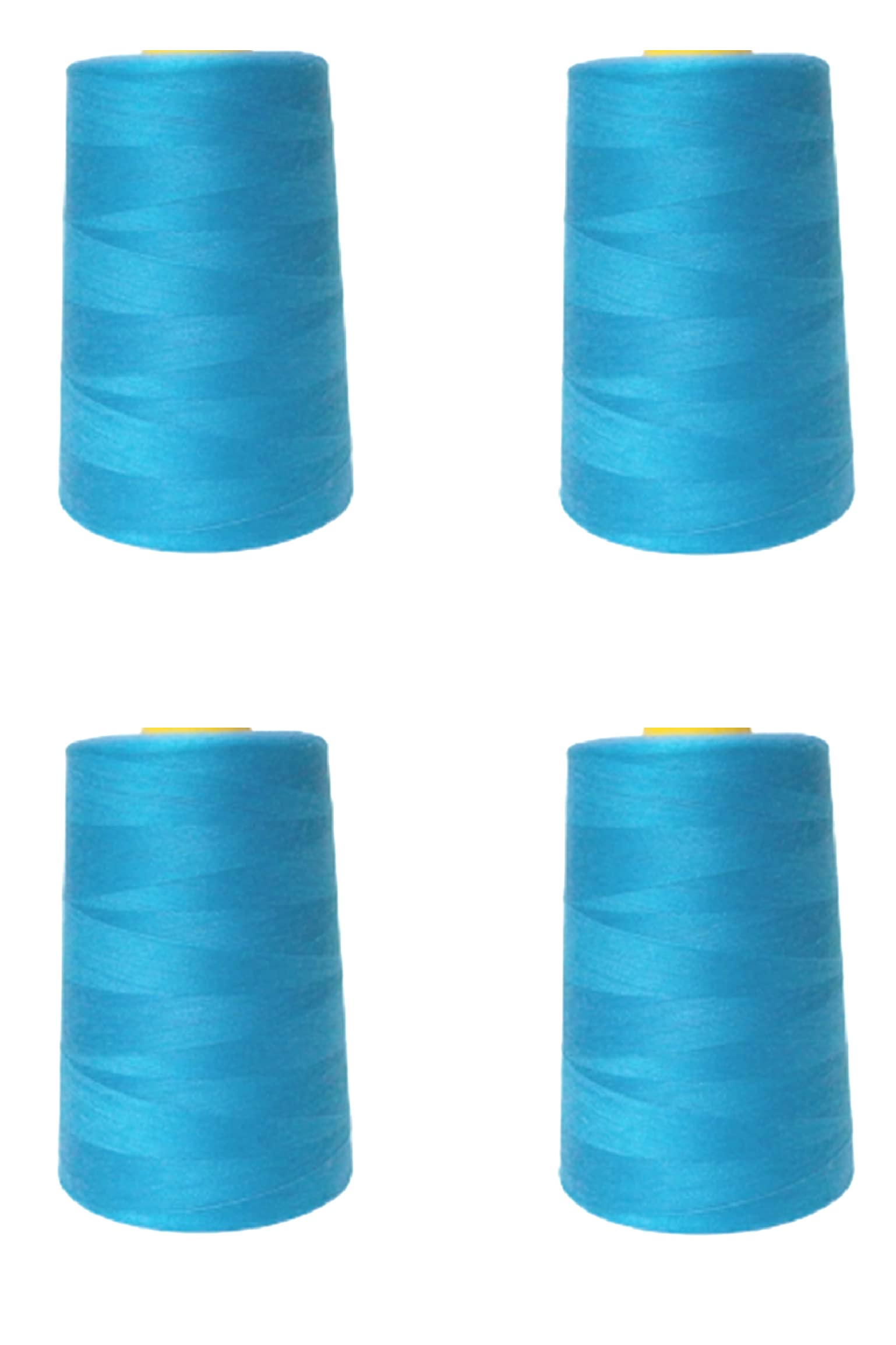 Turquoise Polyester OVERLOCKING Sewing All Purpose Thread 4 x 5000 Meters (5468 Yard) Cones 40/2