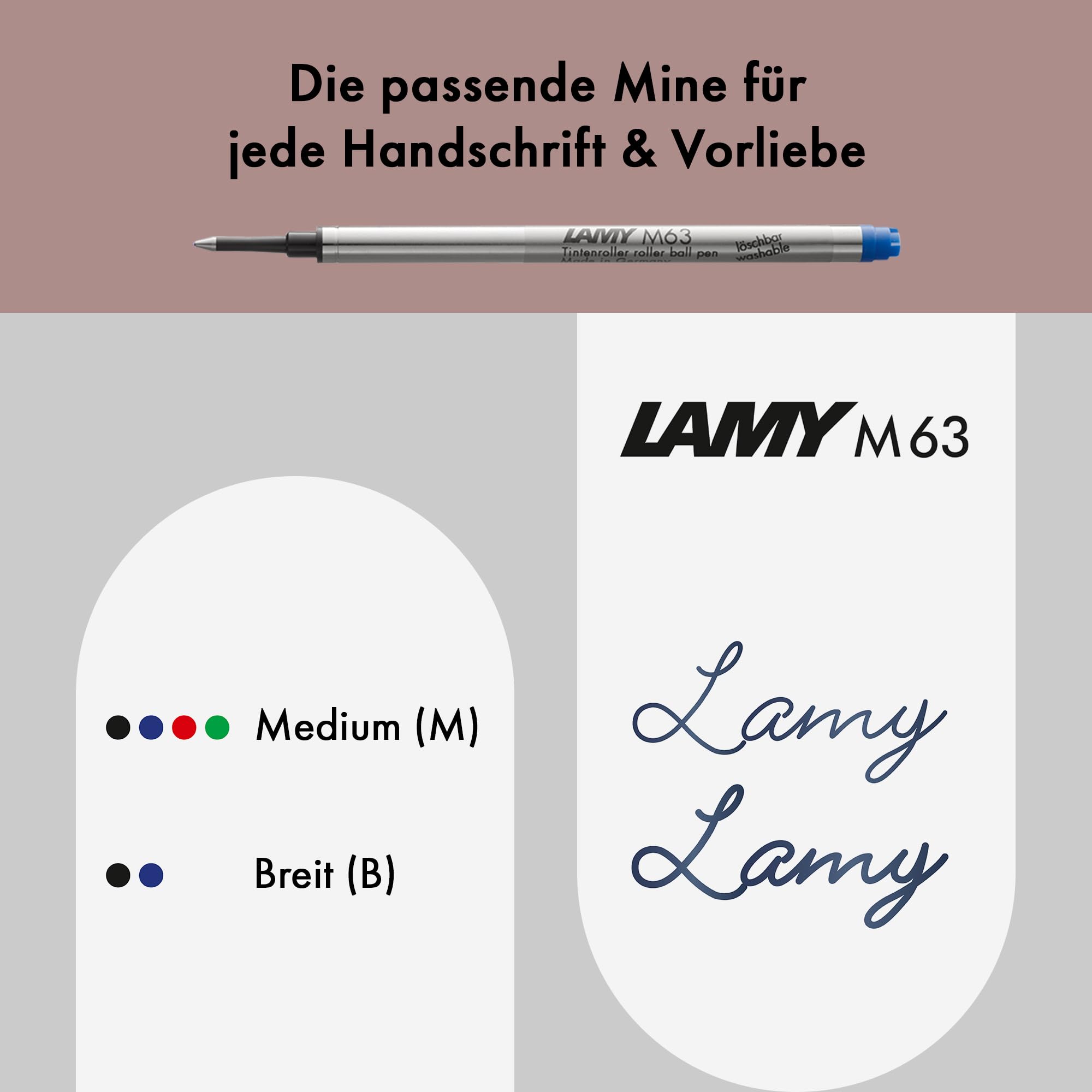Lamy scala pianored Tintenroller – puristischer Stift in robustem Gehäuse aus Ganzmetall & Glanzlackveredelung – poliertes Grifftstück & in Strichbreite M – mit Tintenrollermine M 63 in schwarz