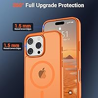 Vista 1257 de SUPFINE Funda magnética para iPhone 11 con protector de pantalla (compatible con MagSafe) (protección contra caídas de grado militar), translúcida