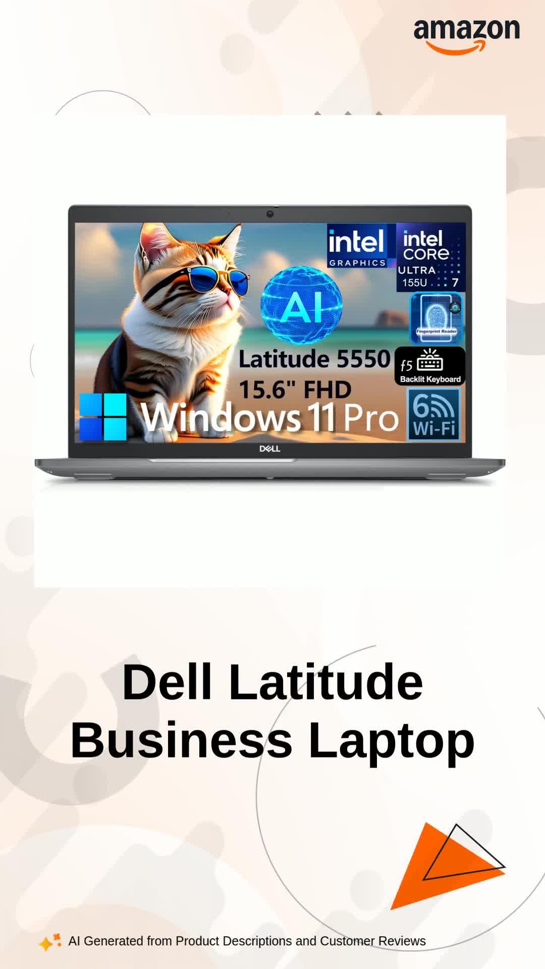 Dell Latitude 5550 15 Business AI Laptop, 15.6