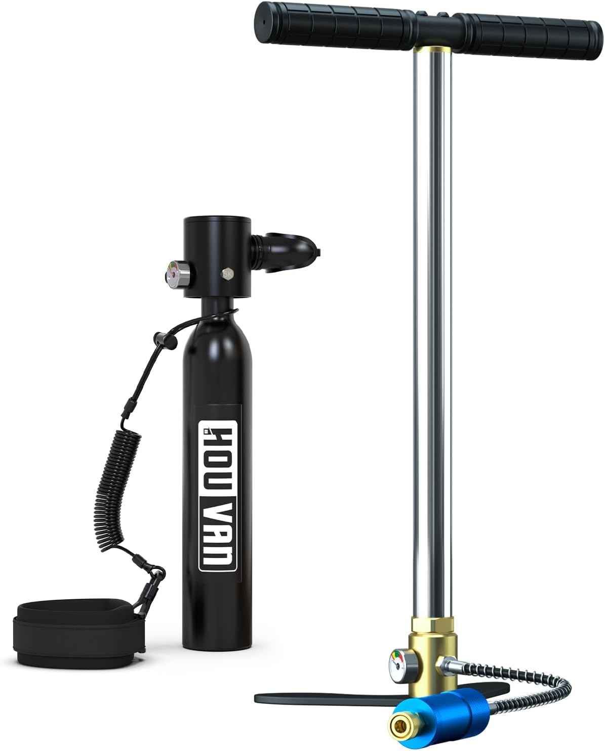 Mini Scuba Tank 0.5L Capacity Inflatable Diving Tank Support 6-10 Minutes Underwater Breathing Portable Tank Up to 33 Feet for Underwater Work/Underwater Recreation