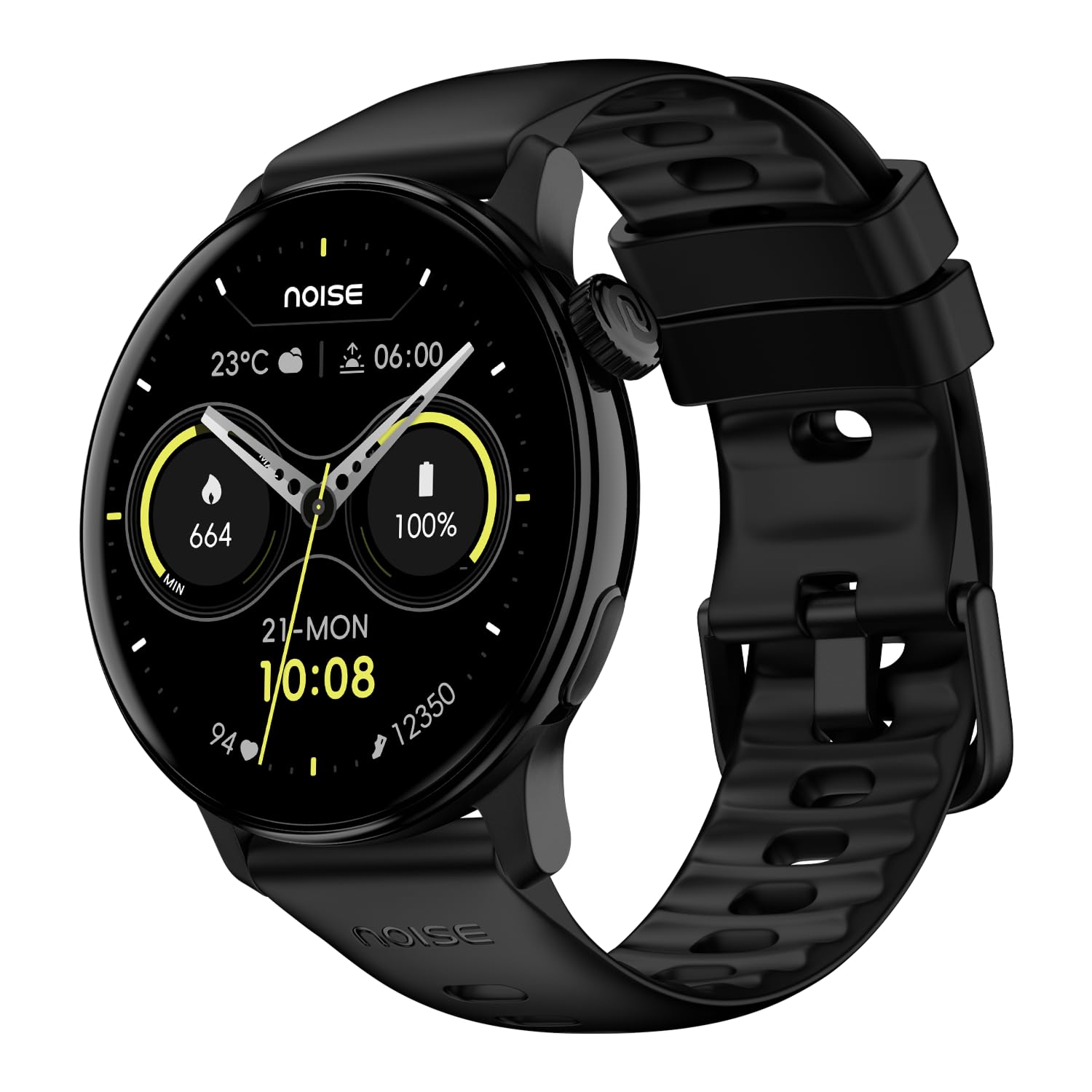 Noise Pro 6R 1.46" AMOLED Smart Watch, 1000 NITS, Powered by AI Pro, Built-in GPS, Strava Integration, Stainless Steel Dial, Video Watch Faces, 3ATM, Emergency SOS, TWS Connectivity-Jet Black-image-6
