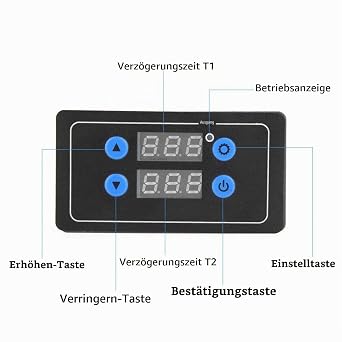 Cycle Timer Relay YF-4 Adjustable Cycle Delay Timer Relay Module Digital Display Timing Delay Card DC 12V for Motor Fairy Lights