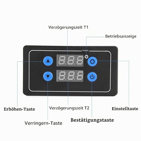 Cycle Timer Relay YF-4 Adjustable Cycle Delay Timer Relay Module Digital Display Timing Delay Card DC 12V for Motor Fairy Lights