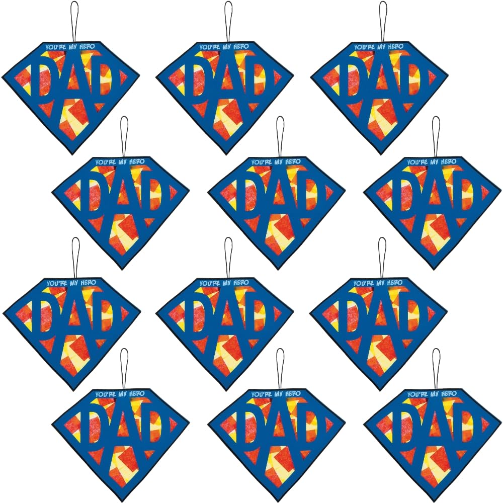 Tissue Acetate Super Dad Sign Craft Kit - 12 - Crafts for Kids and Fun Home Activities