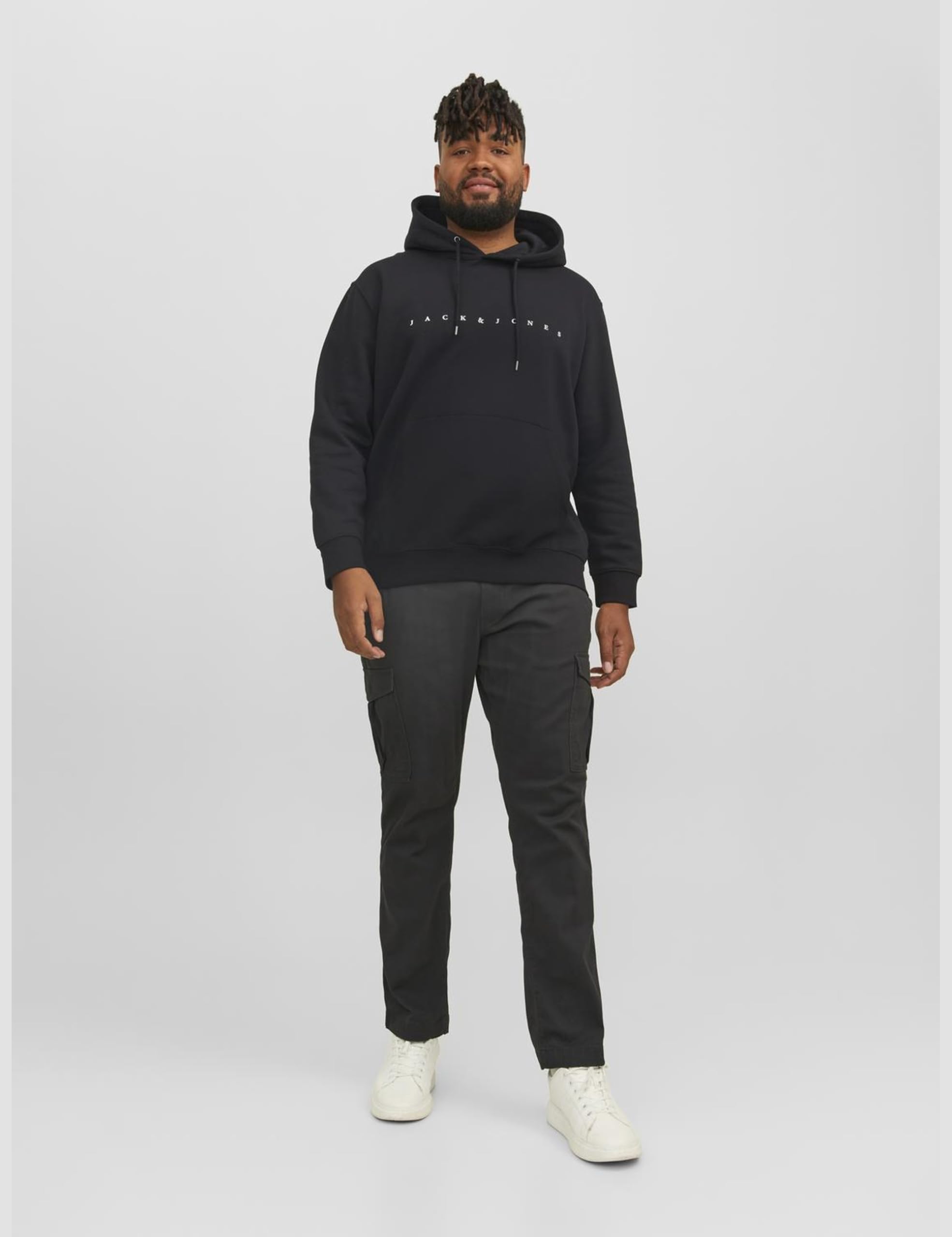 JACK & JONES Jjestar Jj Sweat Hood Noos Pls Jjestar Jj - Felpa con Cappuccio Noos Pls Uomo (Pacco da 1)